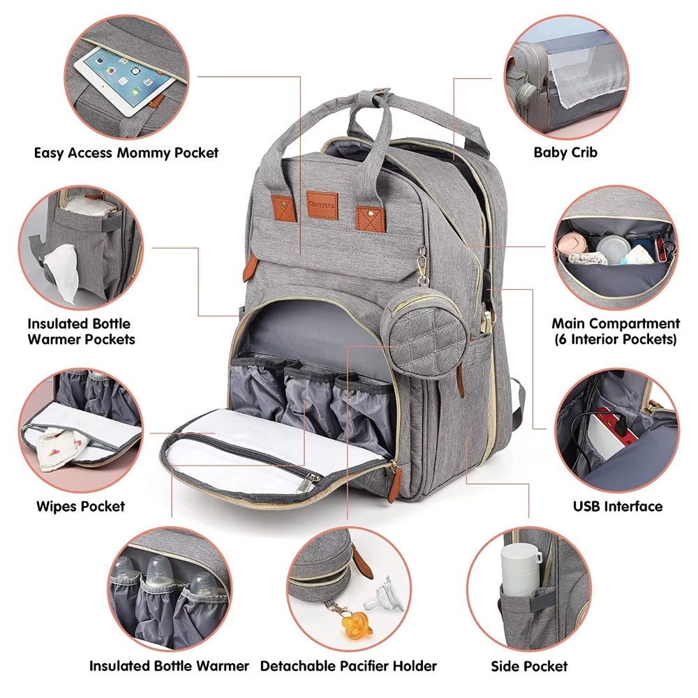 3 in 1 Diaper Bag Backpack Fol - Backpack Diaper Bag review and price